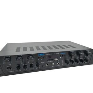 Pyle 600W 6-Channel Bluetooth Stereo Receiver Amp USB AUX FM Mic Input PTA66BT